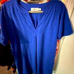 Vineyard Vines Royal Blue cotton dress, pool/beach coverup, v neck, medium size8